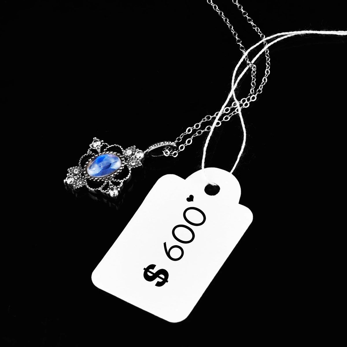 500 Pack White Price Tags with String Attached (1.38 x 0.87 Inches)
