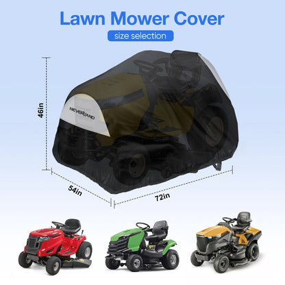 Lawn Mower Tractor Cover Waterproof for Riding Mower (72"L x 54"W x 46"H)