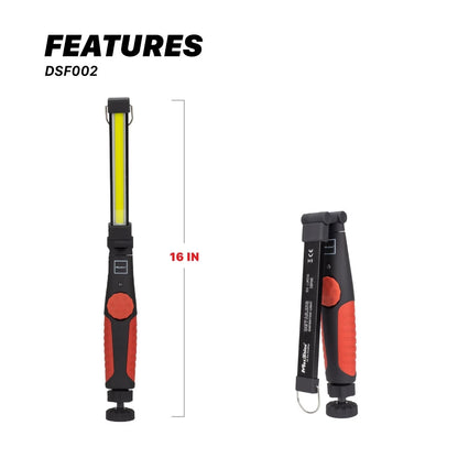2X Magnetic Foldable Paint Inspection Swirl Light for (DSF002)
