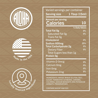 Aloha Shoyu Gold Premium Soy Sauce - Bold Flavor - 24 oz