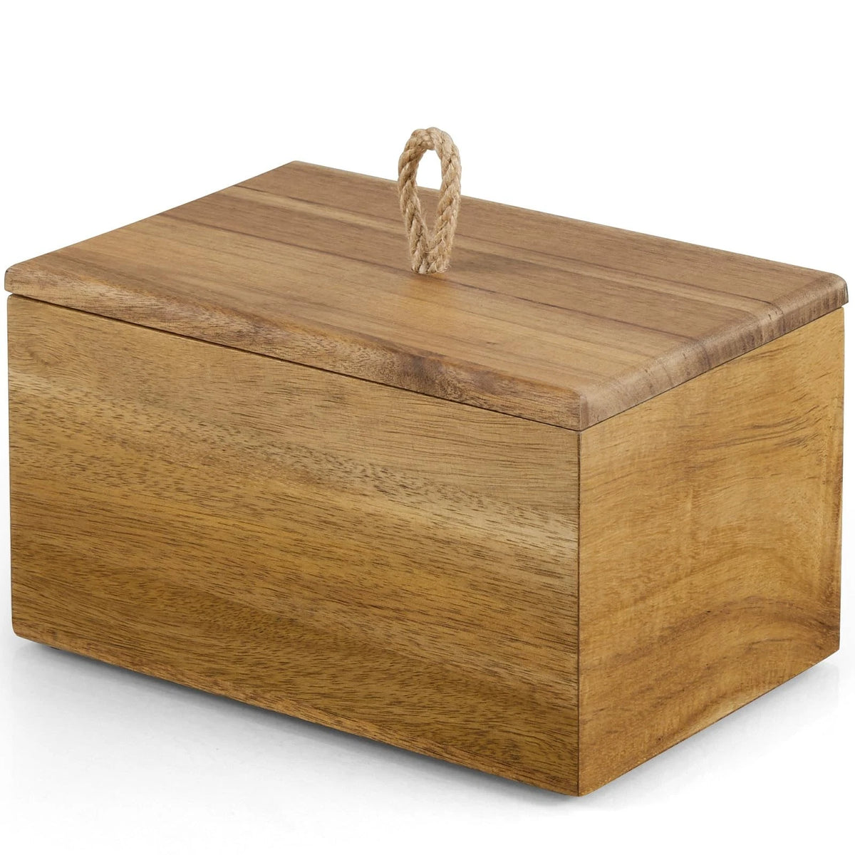 Acacia Wood Dryer Sheet Holder for Laundry Room Organization