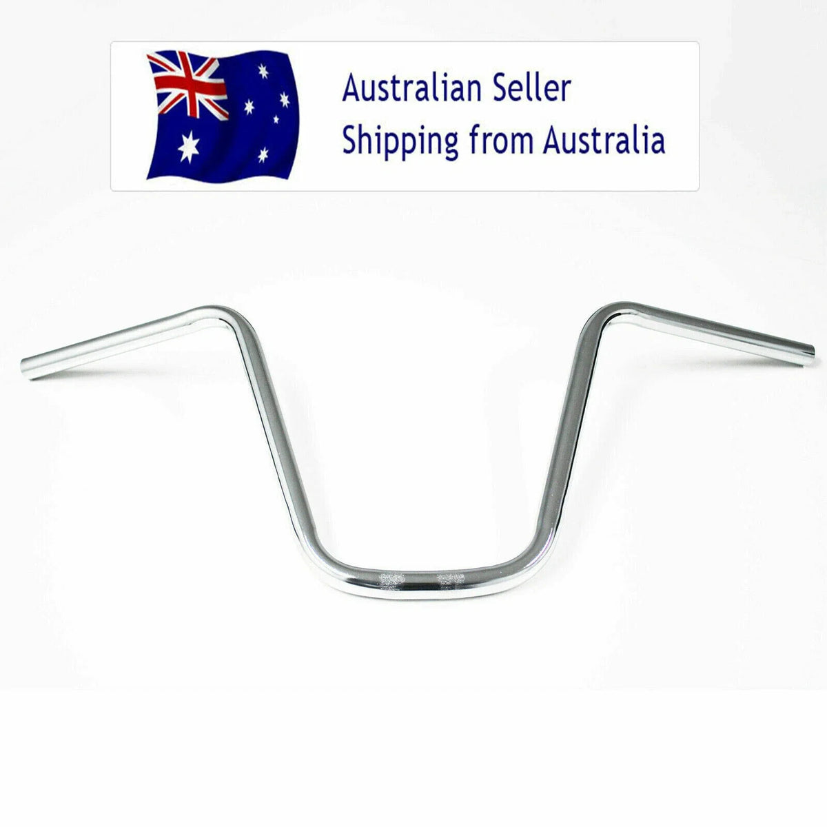 Chrome 7/8" Ape Hanger Handlebars for Cruiser Bobber Bicycle