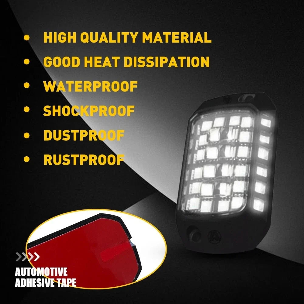 Set of 4 LED Rock Underbody Light Pods for SUV Pickup UTV Truck