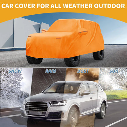 Waterproof Car Cover for Ford Bronco (2021–2023) 210D-PU Orange