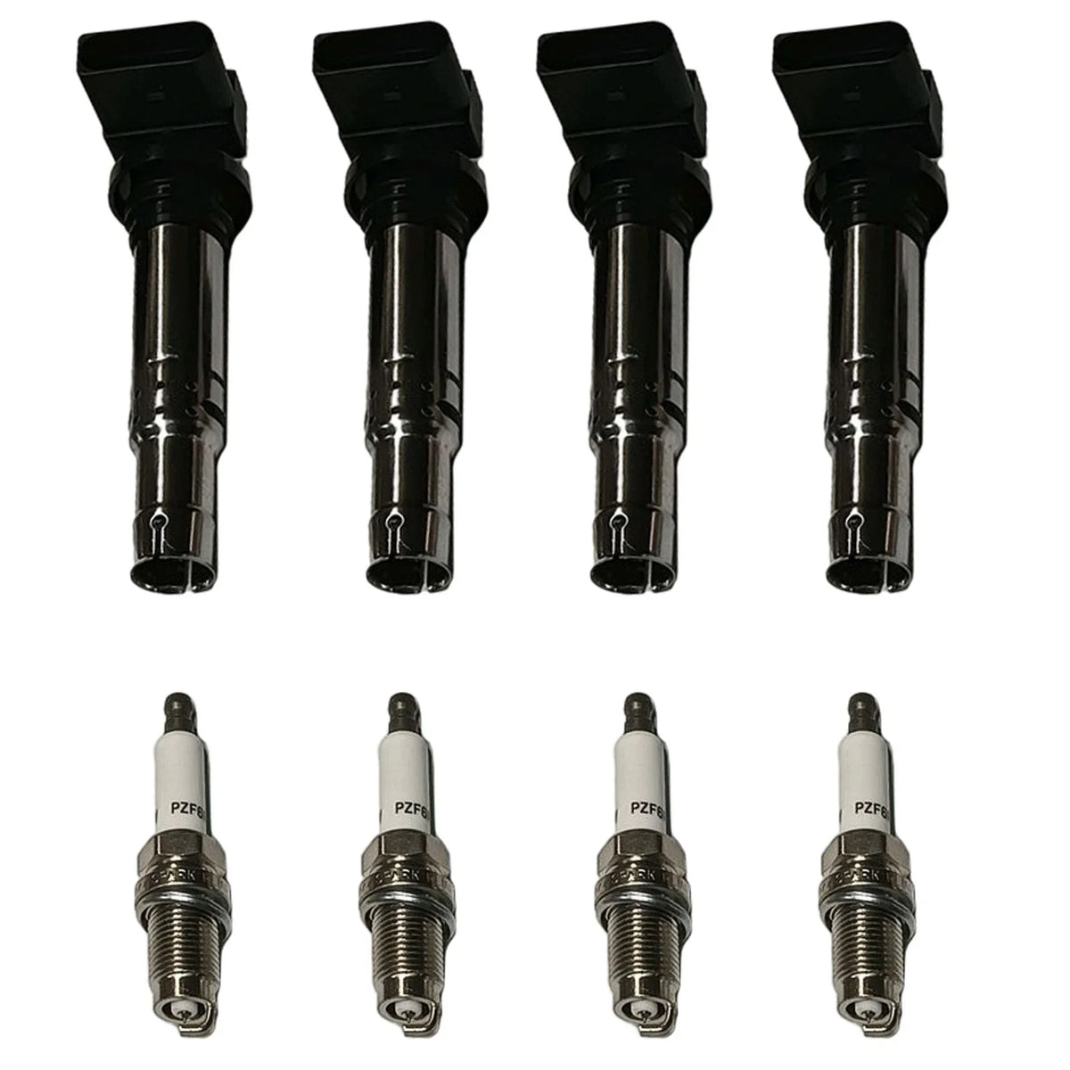 4X Ignition Coil & Spark Plug for Volkswagen Polo (2014–2021) Standard Intermotor