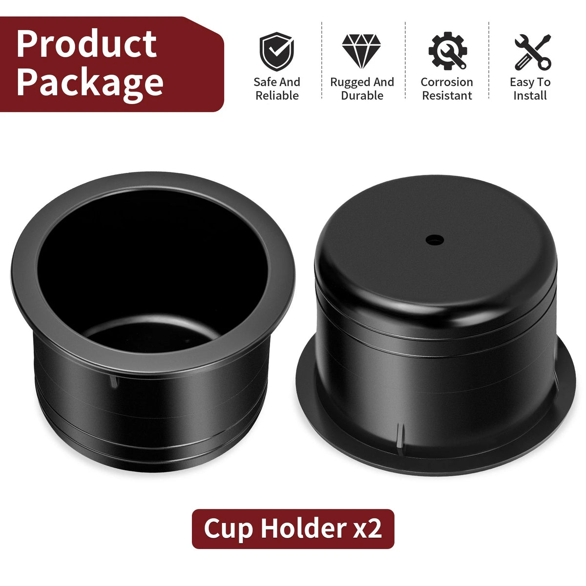 Set of 2 Cup Holders for Polaris Ranger 650 TM (2004–2006) 5434763