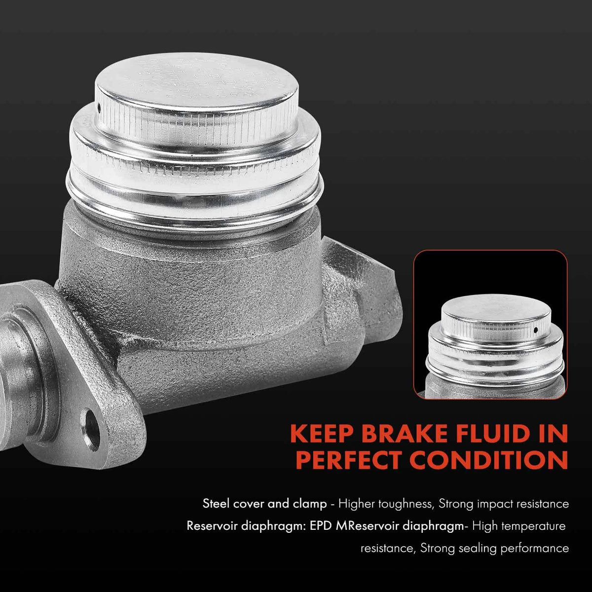Brake Master Cylinder with Reservoir for Ford F-250 Bronco F-100 (1966) 1696852, C1TT-2A032-C