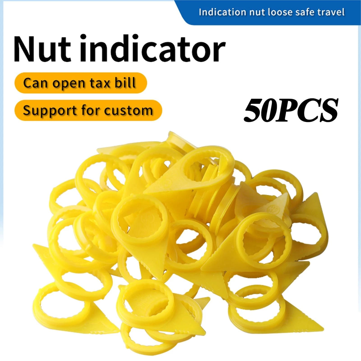 E-Vniko Wheel Check Loose Nut Indicator for 32 33 34mm (Yellow)