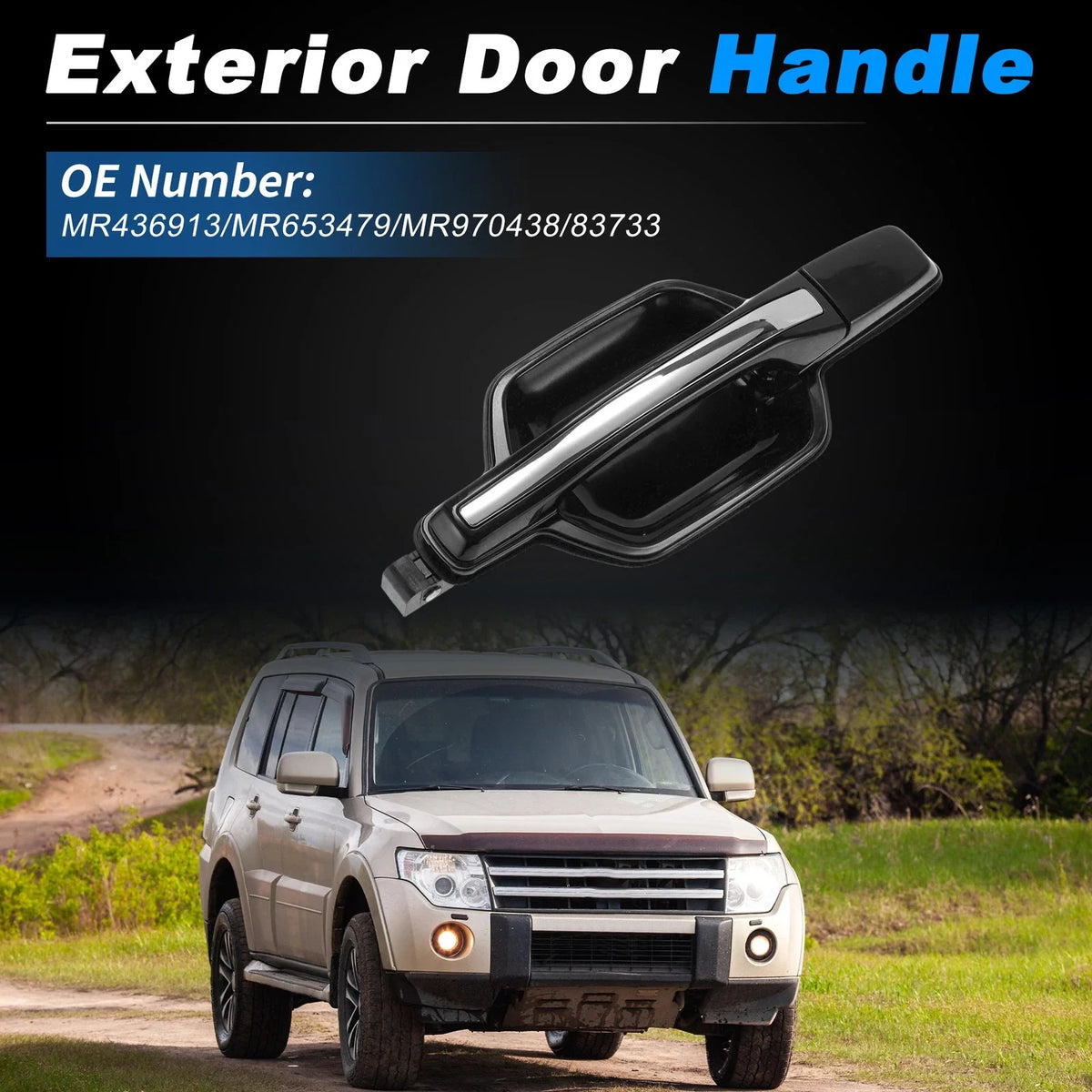 Rear Left Exterior Door Handle No.MR436913 for Mitsubishi Montero (2001–2006)