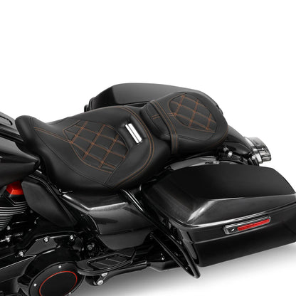 Rider Driver Passenger Seat for Harley Electra Street Road Glide (2009–2023)