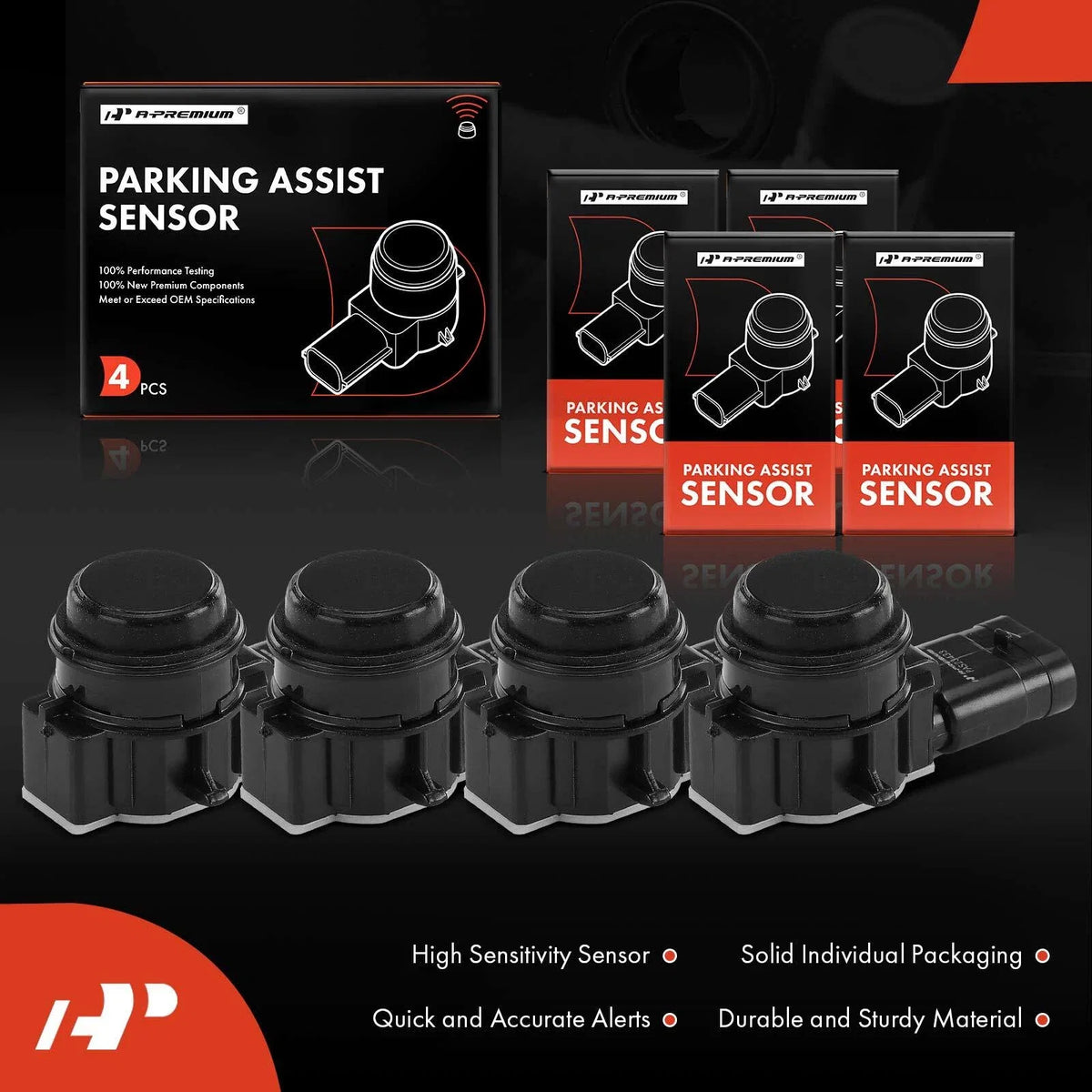 Set of 4 Backup Parking Assist Sensors for Chrysler Pacifica Jeep Cherokee