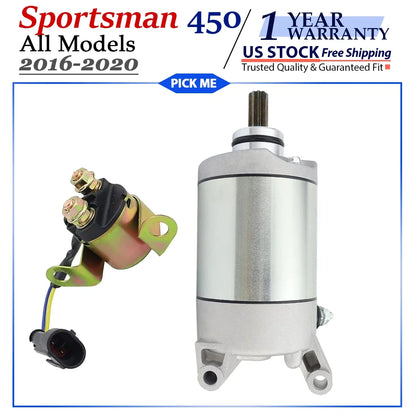 Starter for Polaris Sportsman 450 (2016–2020) with Relay