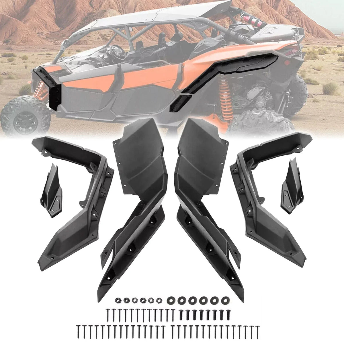 Extended Fender Flares Kit for Can Am Maverick X3/MAX Turbo (2017–2025)
