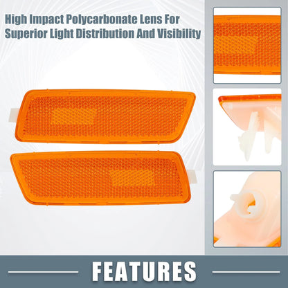 LED Front Bumper Side Marker Lights Cover for Volkswagen Jetta (1 Pair)