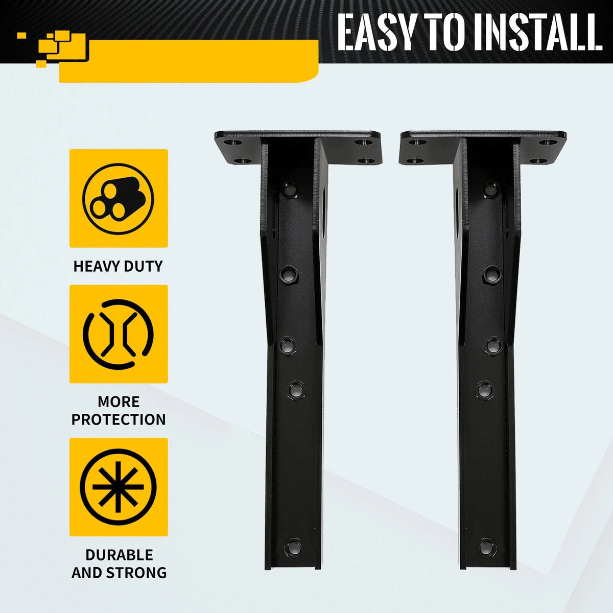 2Pcs Rear Bumper Brackets for Jeep Cherokee XJ (1986–2001)