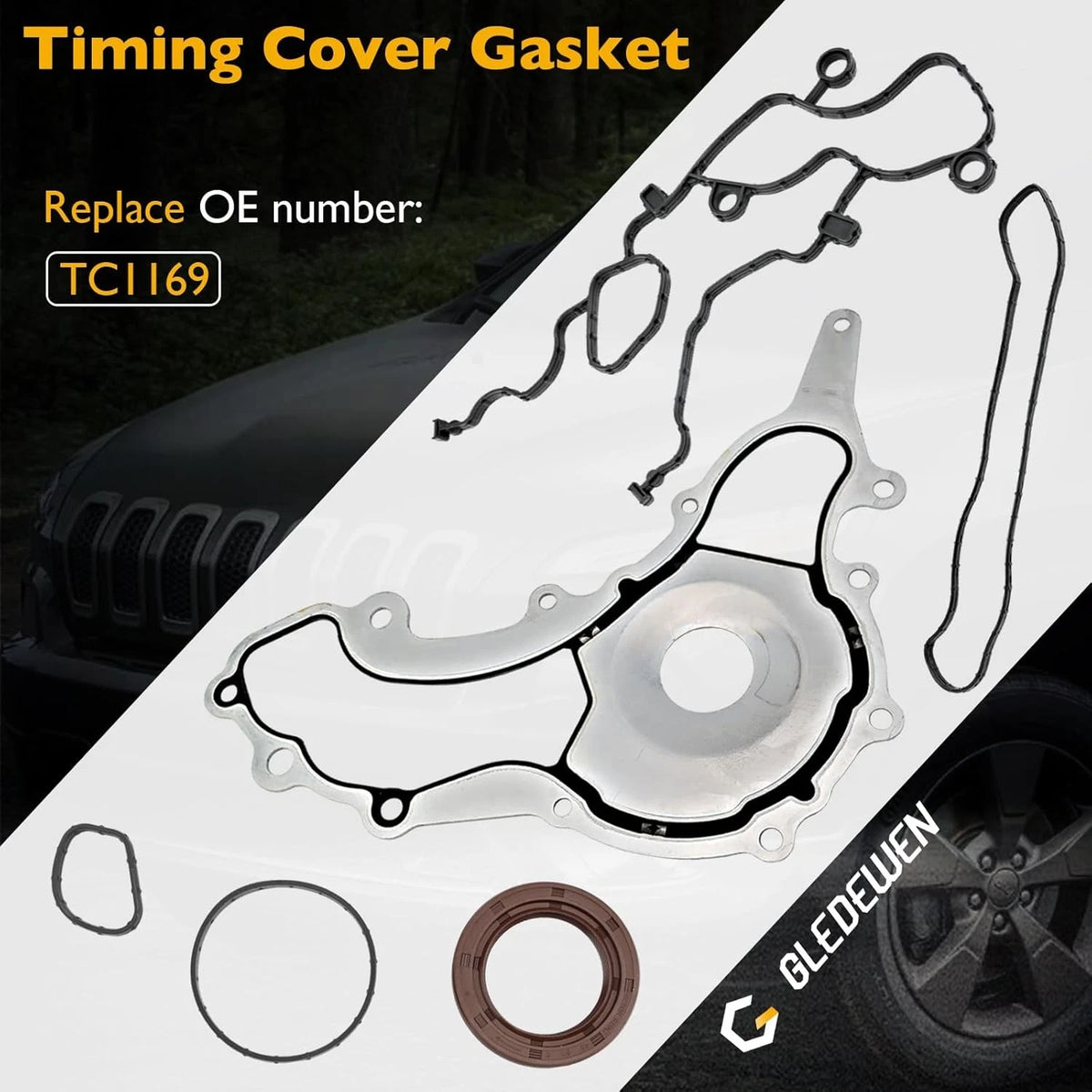 Timing Cover Gasket for Dodge Grand Caravan Jeep Grand Cherokee (2011–2017)