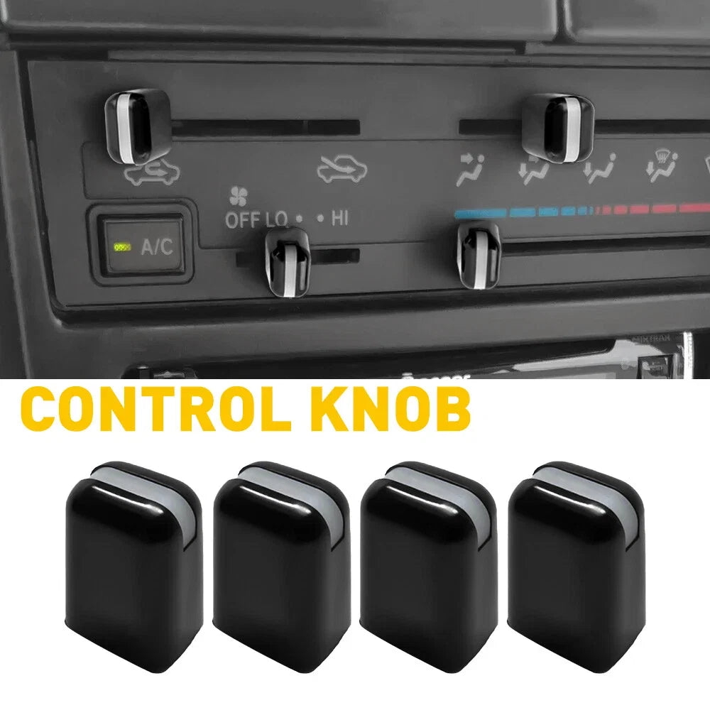 Set of 4 Heat AC Knob Control Button Switch for Toyota RAV4 (1996–2000) Tacoma (1995–2001)
