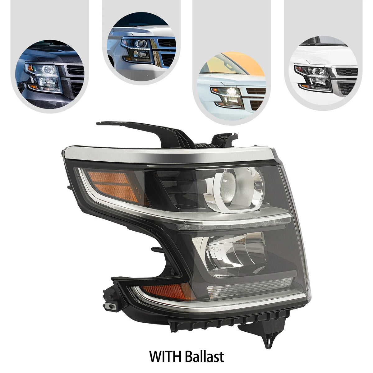 Xenon HID Headlight for Chevy Tahoe/Suburban (2015–2020) 84582598, GM2503406