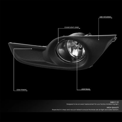 Fog Light Lamp Set for Nissan Altima Sedan (2013–2015) OE Style Clear Lens