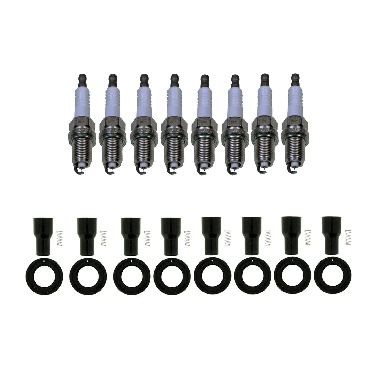 Set of 8 Iridium Spark Plugs & Coil Boots for Lexus GS430 LX470 4Runner V8