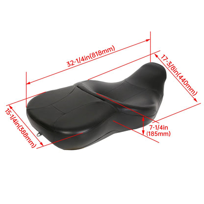 Rider Passenger Seat for Harley Touring Road King Street Glide Road Glide (2009–2023)