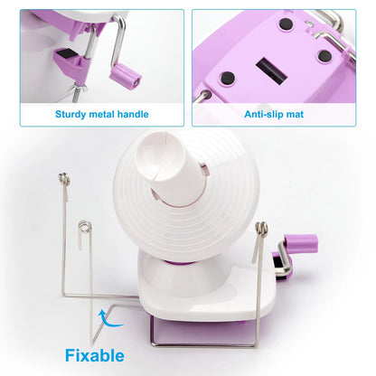 Yarn Ball Winder for Knitting & Crocheting (Hand Operated)
