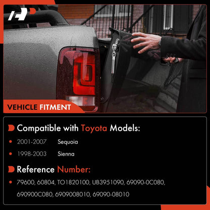 Metal Tailgate Handle for Toyota Sienna (1998–2003) Sequoia (2001–2007) - 69090-0C080, 690900C080, TO1820100