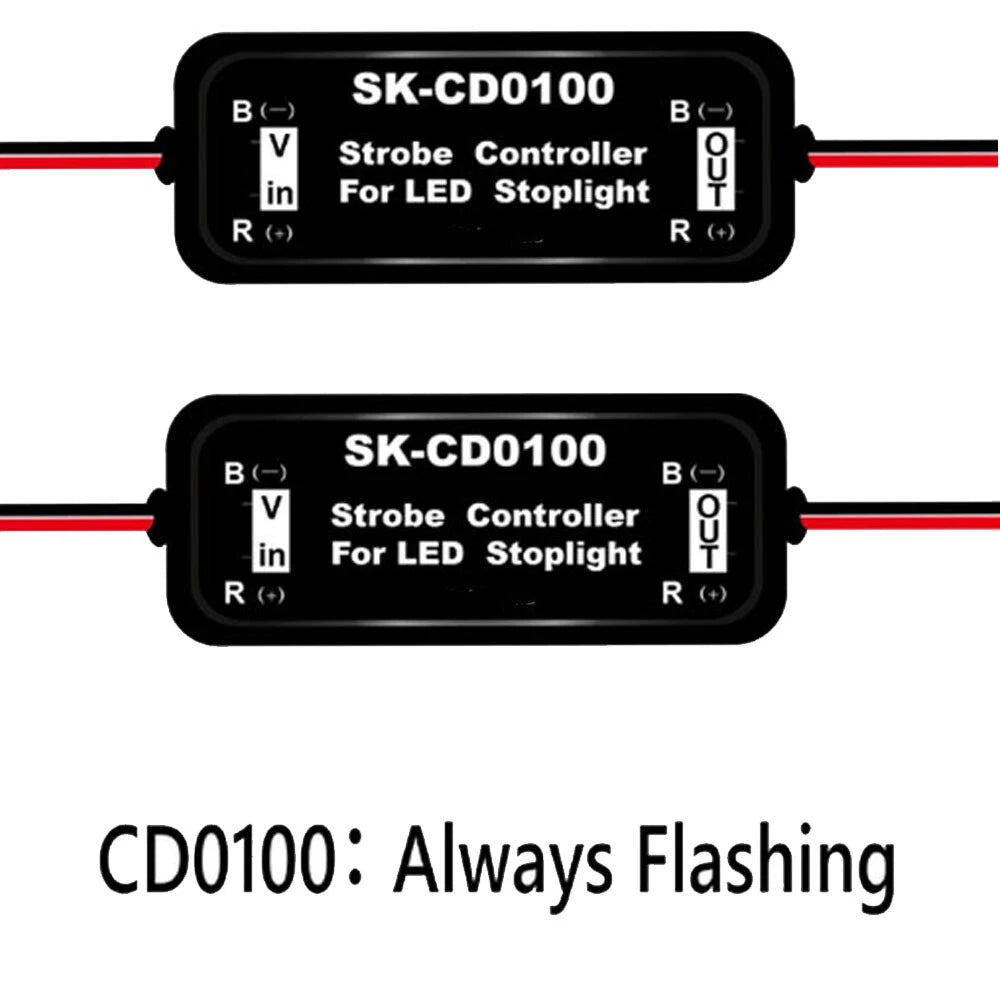 2PC Flash Strobe Controllers for Car LED Brake Stop Light