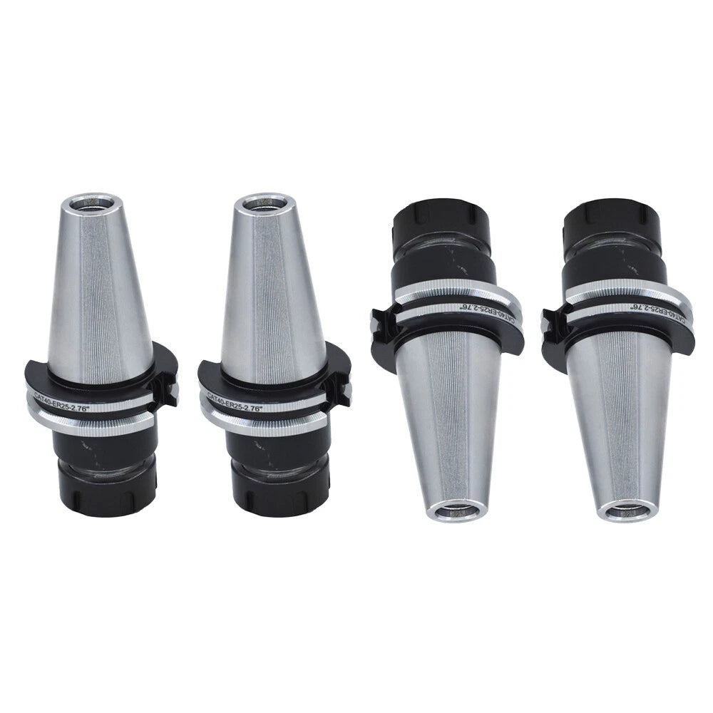 4X CAT40 ER25 Collet Chuck Tool Holder Set - 2.76" Gage Length