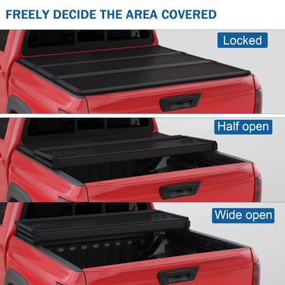 Hard Solid Tri-Fold Tonneau Cover for Nissan Frontier (2005–2024) CMH82045