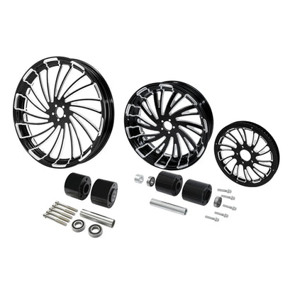 30" Front & 18" Rear Wheel Rim Hub Belt Pulley for Harley Touring (1997–2008)