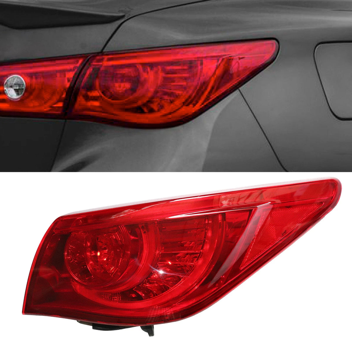 Right Tail Light for Infiniti Q50 (2014–2017) 265504HB0B, 26550-4HB0B, 26550-4HB0A