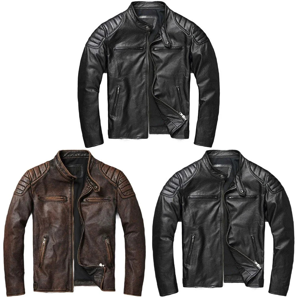 Imitation Leather Jacket for Men - Casual Wear Daily Use Holiday Attire