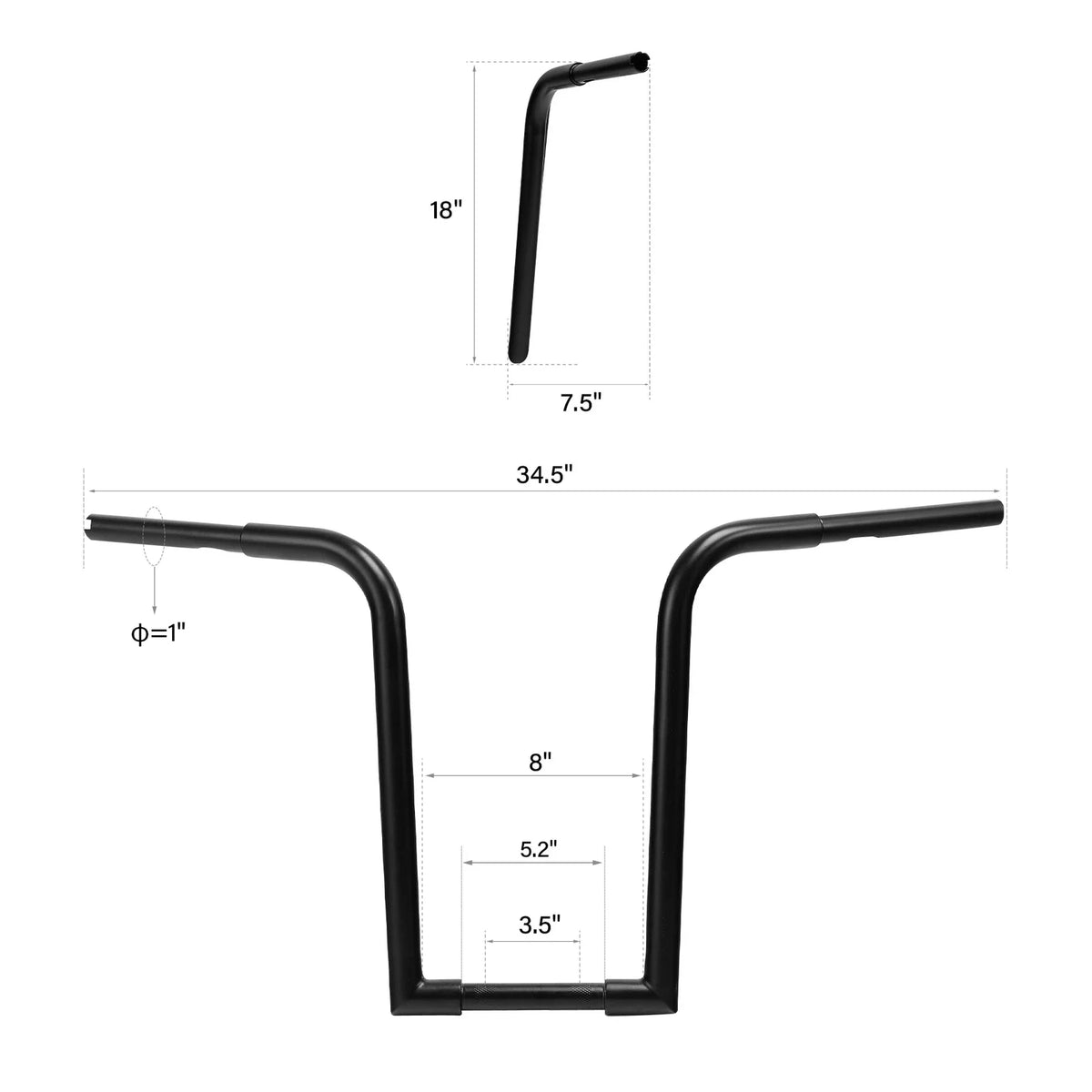 1 1/4" 18" Rise Ape Hangers Handlebar for Harley Sportster XL 883 XL1200