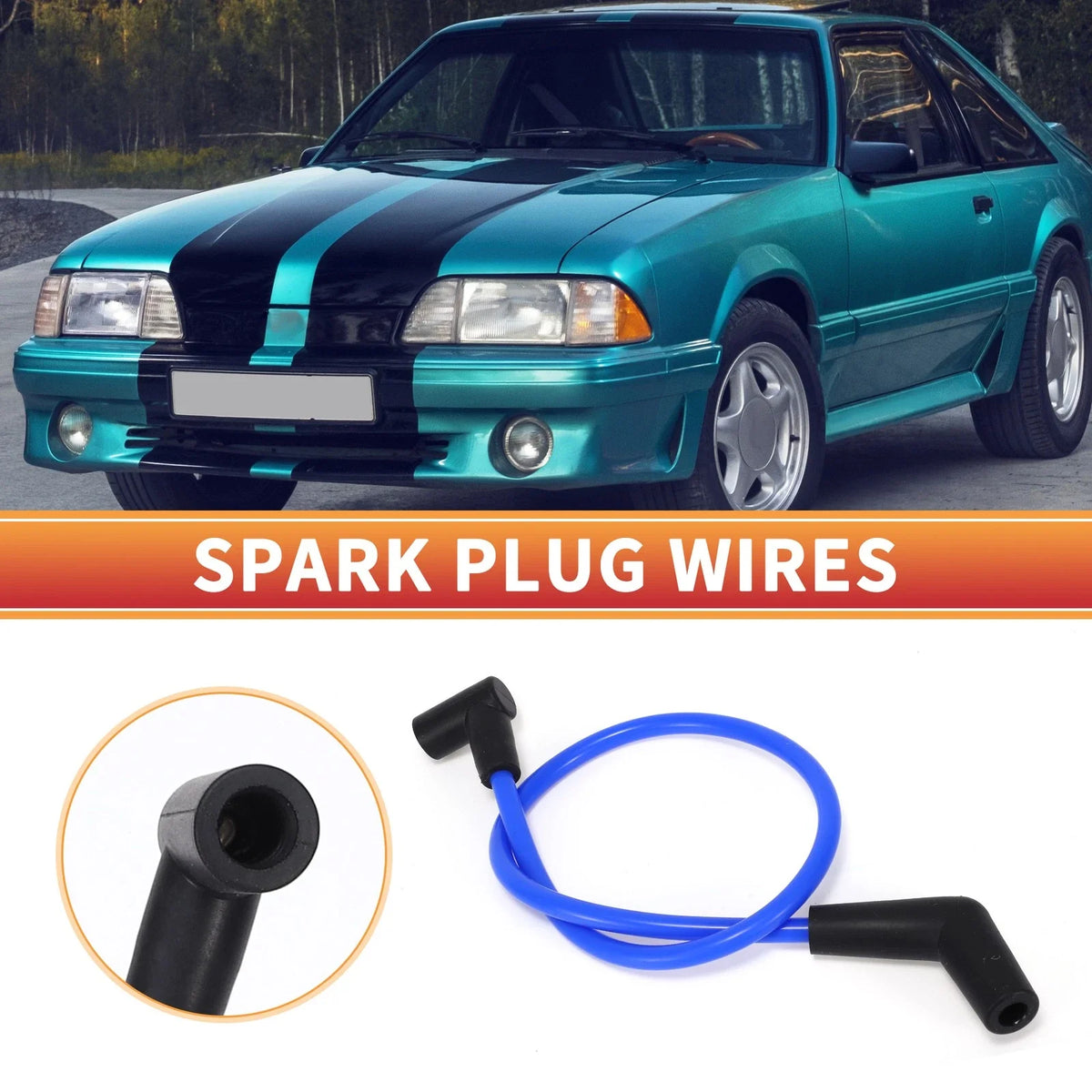 10X Spark Plug Wire Ignition Coil Cable for Ford F-150 (1979–1995) 5.0L 5.8L