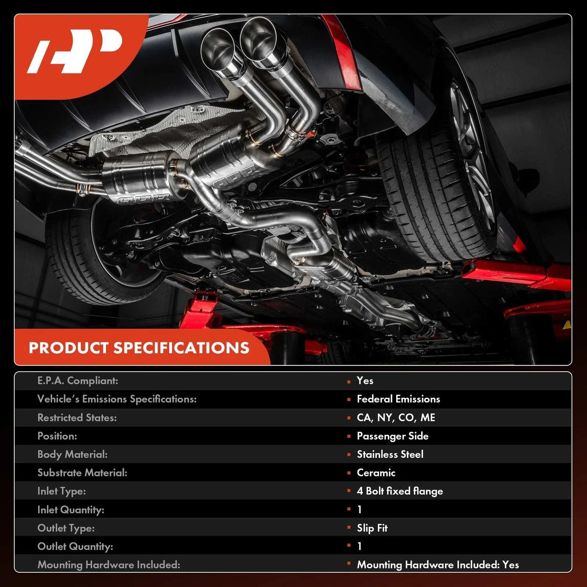 Right Catalytic Converter for Dodge Charger Chrysler 300 (2013–2015)