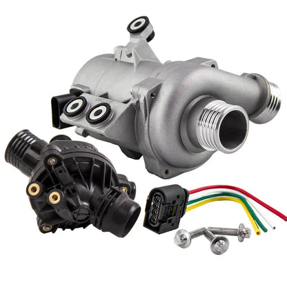 Water Pump with Thermostat & Bolt for BMW 128i 325i 328i 528i 530i X3 (2008–2013)