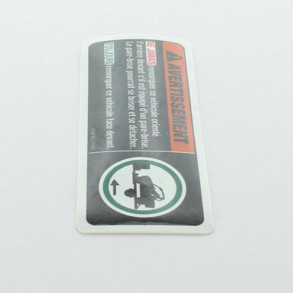 Trailer Warning Decal for Can-Am (704902916, 704902918)