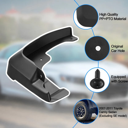 Front Rear Mud Flaps for Toyota Camry 2007–2011 Sedan 4-Door 2.5L