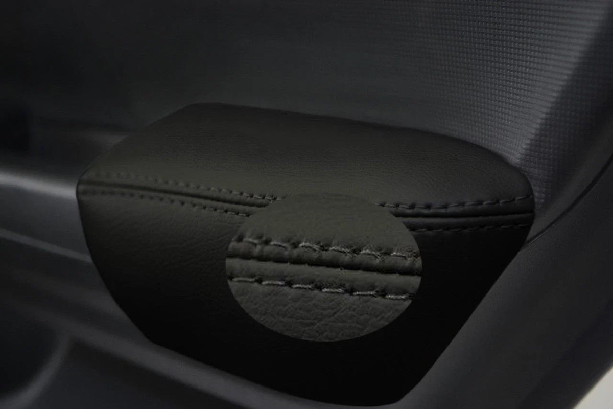 Front Door Armrest Leather Cover for Honda Civic Sedan (2012–2015) Black