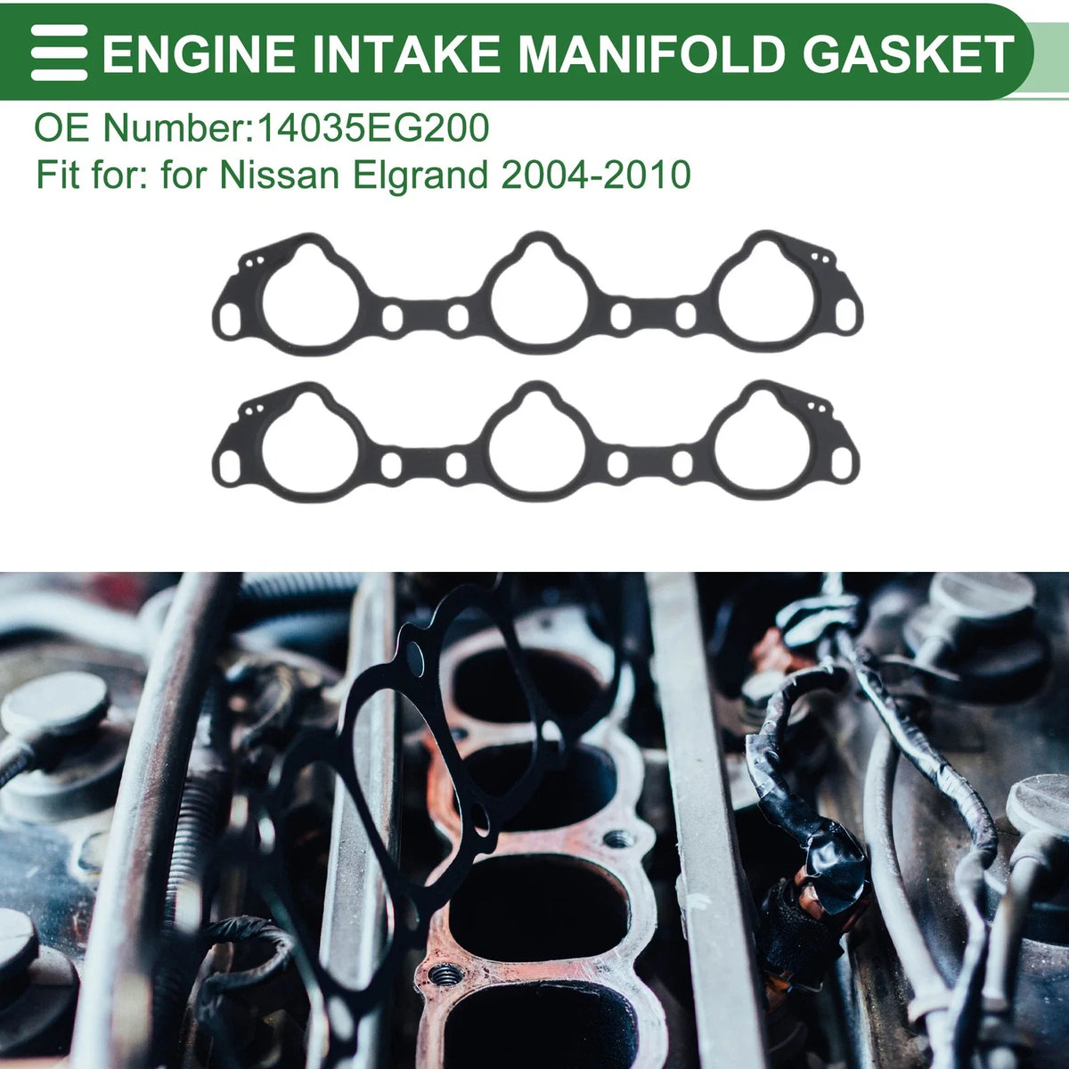 Engine Intake Manifold Gasket for Nissan Elgrand (2004–2010) No. 14035EG200
