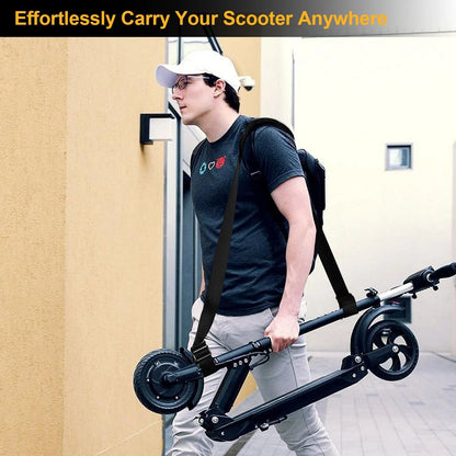 Adjustable Scooter Carry Strap with Quick-Release - Large Size, Black