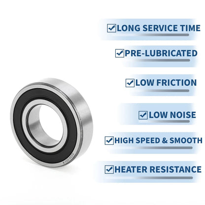 6206DDU Deep Groove Ball Bearing for Scooter Skateboard Wheel (30x62x16mm)