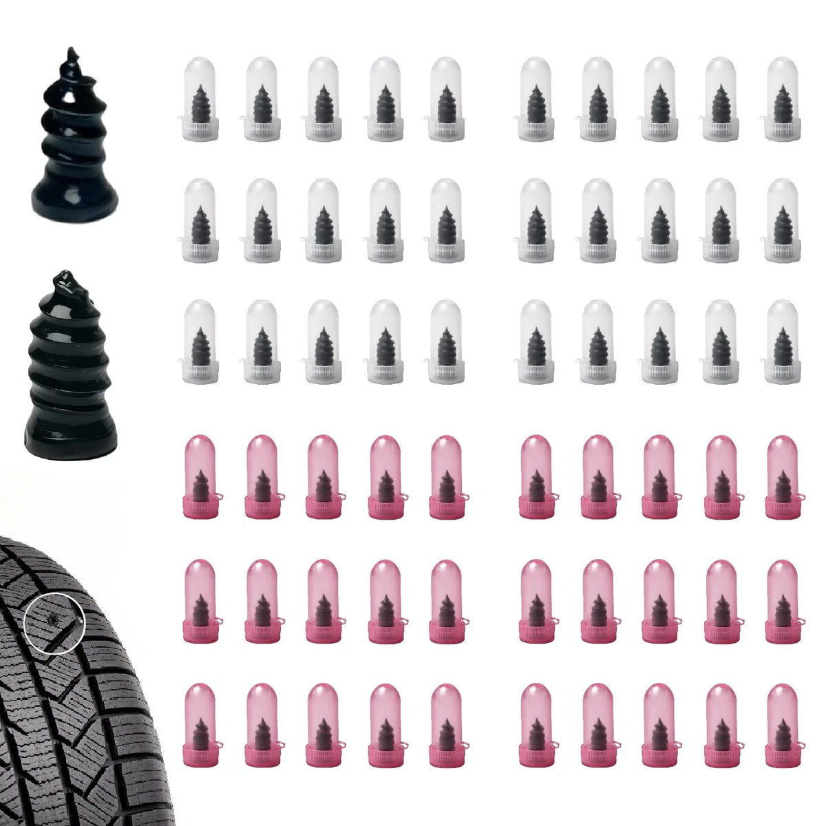 20 PCS Tire Repair Screws for Universal Use (No Specific Years)