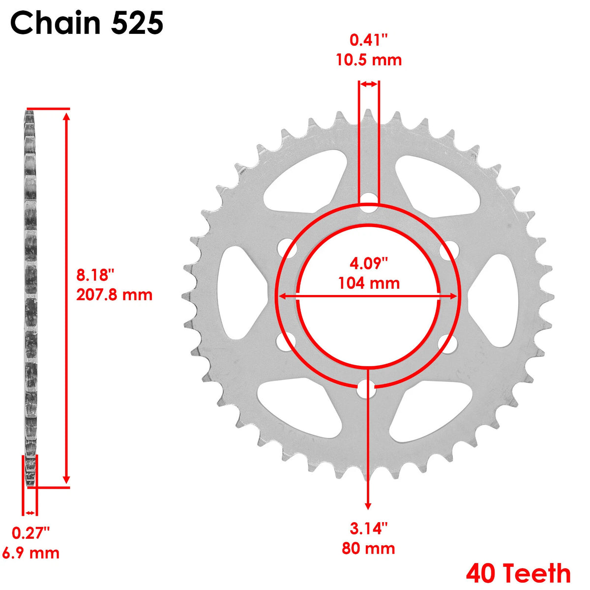 Drive Chain & Sprockets Kit for Kawasaki ZX600 Ninja ZX6R (1998–2002) EG2168FS124XO
