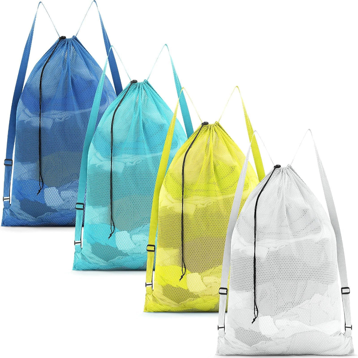 Set of 4 Large Mesh Laundry Bags 24 x 36 Inches