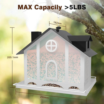 Hanging Bird Feeder for Outdoors - Attracts Wild Birds