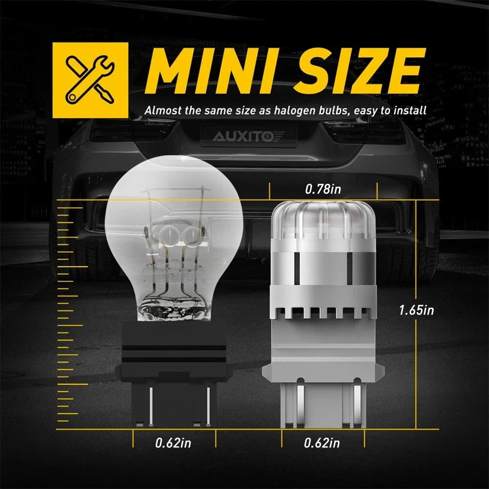 2X Amber Yellow 3157 9-SMD LED Light Bulbs for Turn Signal (3057 3457 4157)