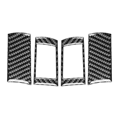Set of 4 Carbon Fiber Steering Wheel Button Cover Trim for Dodge Challenger (2008–2010)