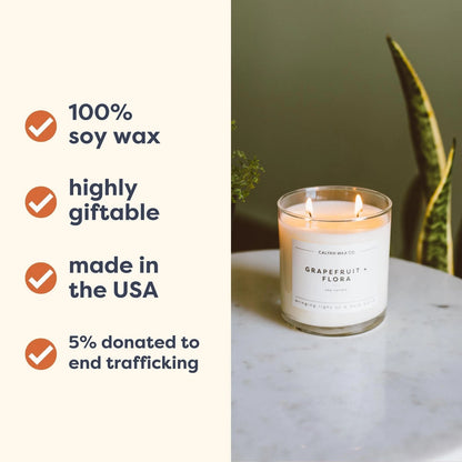 2 Wick Scented Candle for Calyan Wax Co. Lemon & Sage (37 8.8oz)